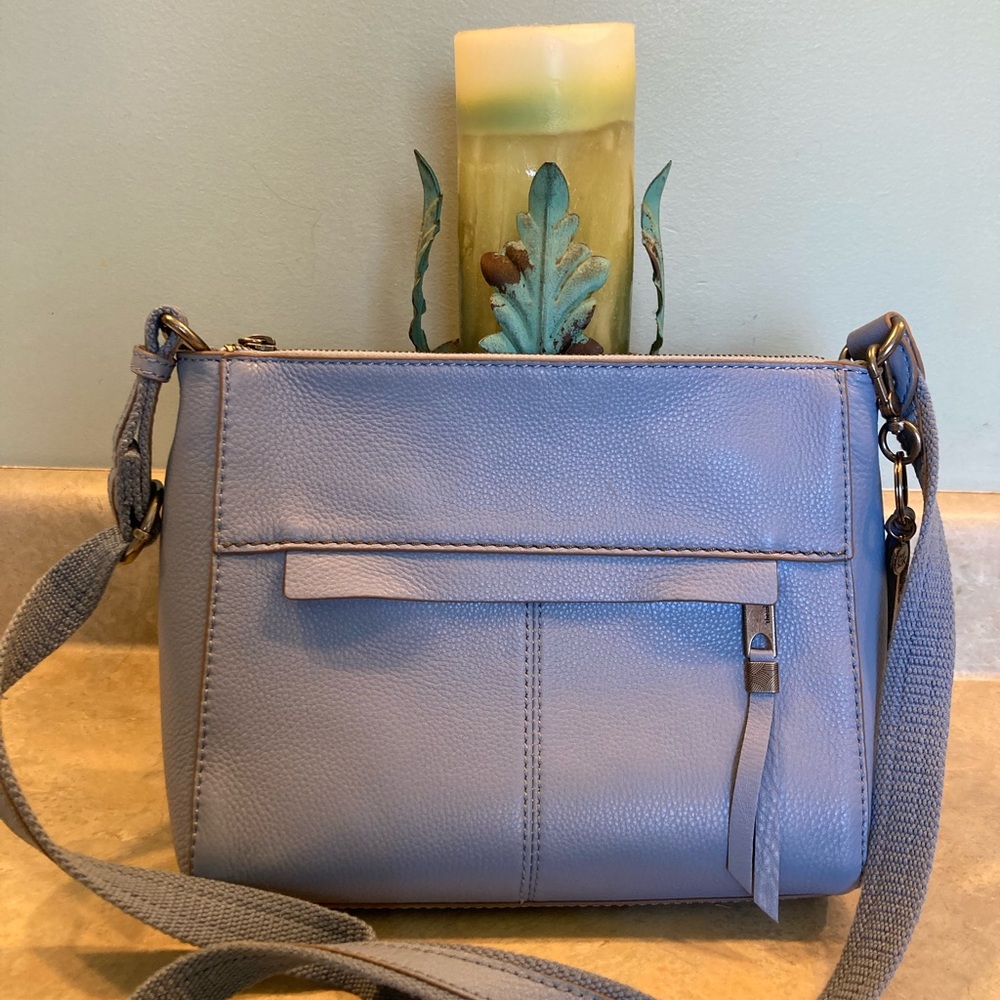 SAK blue leather shoulder purse